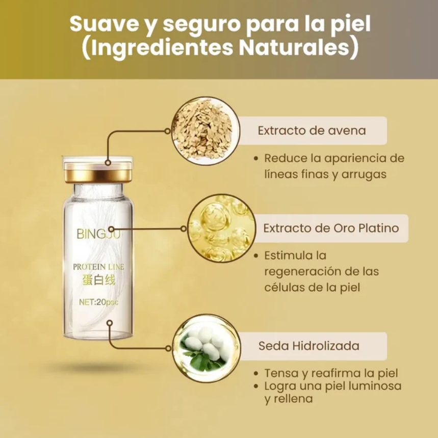 Conjunto de fios de colágeno absorvíveis para lifting + Sérum