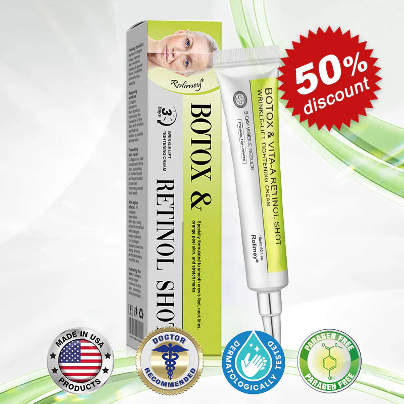 🪄💫Made and shipped from the USA 💫Rolimey® Botox & Vita-A Retinol Shot Wrinkle-Lift Tightening cream - Last Day Promotion 70% OFF