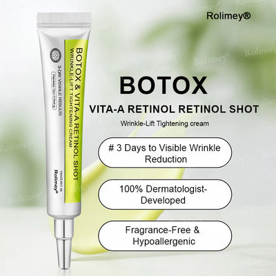 🪄💫Made and shipped from the USA 💫Rolimey® Botox & Vita-A Retinol Shot Wrinkle-Lift Tightening cream - Last Day Promotion 70% OFF