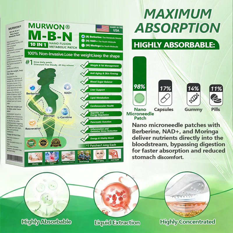 🎗️ 𝑴𝙐𝗥𝓦𝐎𝙉® 10-in-1 Nano Fusion Metabolic Patch | ✅ Science-backed | 10-in-1 Formula | Results in 7 days