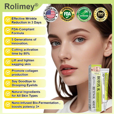 🪄💫Made and shipped from the USA 💫Rolimey® Botox & Vita-A Retinol Shot Wrinkle-Lift Tightening cream - Last Day Promotion 70% OFF