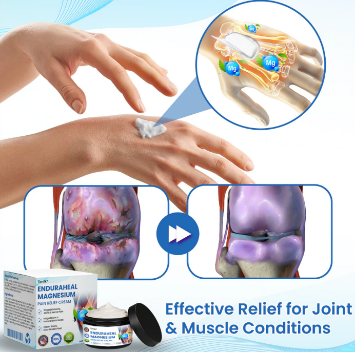 Timilk® EnduraHeal Magnesium Pain Relief Cream (Treats Arthritis, Neuropathy, Rheumatism, Sports Injuries & More)