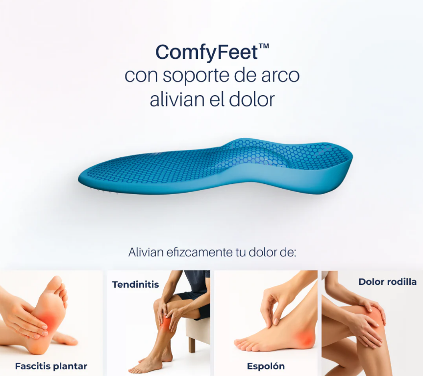 Plantillas ComfyFeet™️ - Disfruta de días sin dolor, sin tratamientos caros ni visitas al médico...