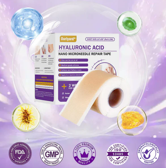 ✅Tienda oficial | Ourlyard® Cinta reparadora de nanoagujas de ácido hialurónico