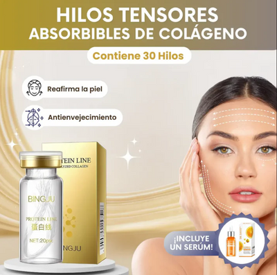 Conjunto de fios de colágeno absorvíveis para lifting + Sérum